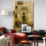 The Courtyard of a House in Cairo - Egyptian Street Scene By Willem de Famars Testas canvas wall art - Image 8