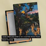 Krishna Stealing the Gopis' Clothes - Divine River Scene By Unknown Indian Artist canvas wall art - Image 6