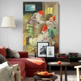 Christmas Gnomes Wrapping Gifts - 1899 Holiday Illustration By Jenny Nystršm canvas wall art - Image 8