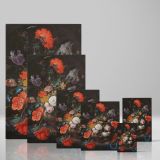 Still Life with Flowers and a Watch - Elegant Floral Baroque By Abraham Mignon canvas wall art - Image 4