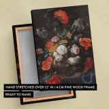 Still Life with Flowers and a Watch - Elegant Floral Baroque By Abraham Mignon canvas wall art - Image 6