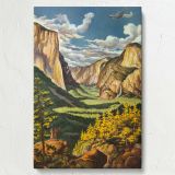 Yosemite National Park - United Air Lines Travel Poster - Image 7