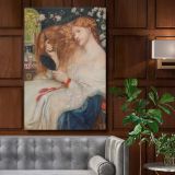 Lady Lilith - Pre-Raphaelite Beauty with Red Hair By Dante Gabriel Rossetti canvas wall art