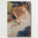 Lady Lilith - Pre-Raphaelite Beauty with Red Hair By Dante Gabriel Rossetti canvas wall art - Image 7