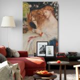 Lady Lilith - Pre-Raphaelite Beauty with Red Hair By Dante Gabriel Rossetti canvas wall art - Image 8