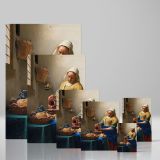 The Milkmaid - Dutch Kitchen Scene with Pouring Milk By Johannes Vermeer canvas wall art - Image 4
