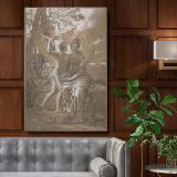 The Muse Erato - Angel and Poet Allegory canvas wall art