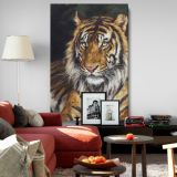 A Reclining Tiger - Detailed Wildlife Big Cat Portrait By Geza Vastagh canvas wall art - Image 8