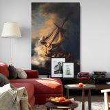 The Storm on the Sea of Galilee - Dramatic Ship Scene By Rembrandt van Rijn canvas wall art - Image 8