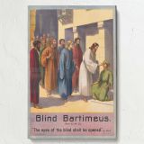 Blind Bartimeus - Jesus Healing the Blind Bible Scene canvas wall art - Image 7