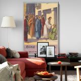 Blind Bartimeus - Jesus Healing the Blind Bible Scene canvas wall art - Image 8