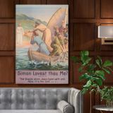 Simon, Lovest Thou Me - Jesus Appears After Resurrection canvas wall art