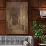 Gothic Cathedral Hallway - Sepia Cloister Photo Print By Unknown Photographer