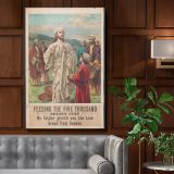 Feeding the Five Thousand - Loaves and Fish Miracle Scene canvas wall art