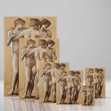 Venus Concordia - Classical Nude Drawing of Three Graces By Edward Burne-Jones canvas wall art - Image 4