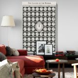 The Clocks of the World - 1910 Time Zone Diagram by Medicology, Antique Educational Chart canvas wall art - Image 8
