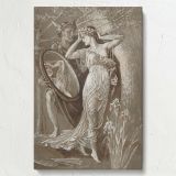 The Mirror of Venus - 1890 Symbolic Mythology Artwork by Walter Crane canvas wall art - Image 7