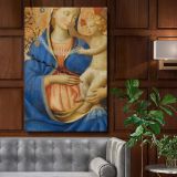 Madonna of Humility - Early Renaissance Virgin and Child by Fra Angelico (1440) canvas wall art
