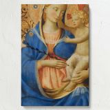 Madonna of Humility - Early Renaissance Virgin and Child by Fra Angelico (1440) canvas wall art - Image 7