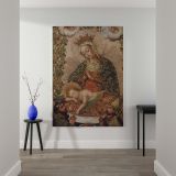 The Virgin Adoring Christ with Saints - Sacred Cuzco School Religious Artwork canvas wall art - Image 2