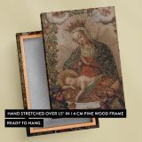 The Virgin Adoring Christ with Saints - Sacred Cuzco School Religious Artwork canvas wall art - Image 6