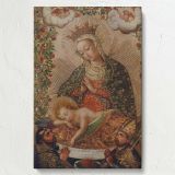 The Virgin Adoring Christ with Saints - Sacred Cuzco School Religious Artwork canvas wall art - Image 7
