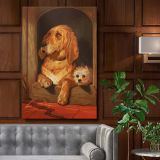 Dignity and Impudence - Bloodhound and Terrier Dog Portrait By Sir Edwin Landseer canvas wall art