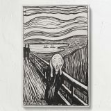 The Scream - Black and White Expressionist Print By Edvard Munch - Image 7