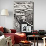 The Scream - Black and White Expressionist Print By Edvard Munch - Image 8