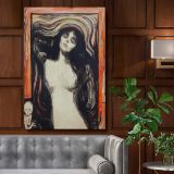 Madonna - Haunting Symbolist Nude Art By Edvard Munch canvas wall art