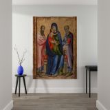 Virgin and Child with Saints - Sacred Medieval Painting canvas wall art - Image 2