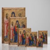 Virgin and Child with Saints - Sacred Medieval Painting canvas wall art - Image 4
