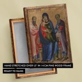 Virgin and Child with Saints - Sacred Medieval Painting canvas wall art - Image 6