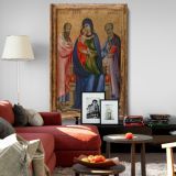 Virgin and Child with Saints - Sacred Medieval Painting canvas wall art - Image 8