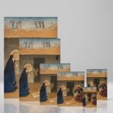 The Nativity - Rustic Stable Scene with Mary and Jesus By Zanobi Strozzi canvas wall art - Image 4