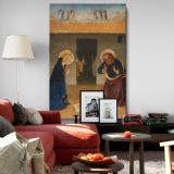 The Nativity - Rustic Stable Scene with Mary and Jesus By Zanobi Strozzi canvas wall art - Image 8
