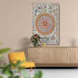 The Bible Wheel - Compass of Scriptures for Sailors By W. C. Mills canvas wall art - Image 5