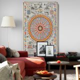 The Bible Wheel - Compass of Scriptures for Sailors By W. C. Mills canvas wall art - Image 8