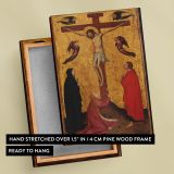The Crucifixion - Angels, Mary & Saints Devotional Scene By Stefano da Verona canvas wall art - Image 6