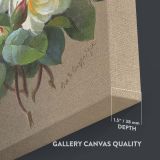 Flowers Roses and Lilacs - Pastel Botanical Still Life By Paul de LongprŽ canvas wall art - Image 3