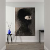 Armor - Surreal Fantasy Knight Portrait By Odilon Redon canvas wall art - Image 2
