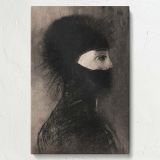 Armor - Surreal Fantasy Knight Portrait By Odilon Redon canvas wall art - Image 7