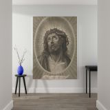 Head of Christ - Classical Crowned Religious Oval By Adrian van Melar canvas wall art - Image 2