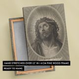 Head of Christ - Classical Crowned Religious Oval By Adrian van Melar canvas wall art - Image 6