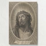 Head of Christ - Classical Crowned Religious Oval By Adrian van Melar canvas wall art - Image 7