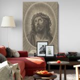 Head of Christ - Classical Crowned Religious Oval By Adrian van Melar canvas wall art - Image 8