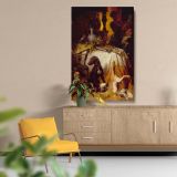 After the Hunt - Dramatic Still Life with Game and Dogs By David Neal canvas wall art - Image 5