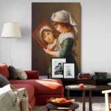 Julie Le Brun Looking in a Mirror - Elegant Girl Portrait By canvas wall art - Image 8