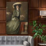 Mrs. John White Alexander - Seated Lady in Wide Hat By John White Alexander canvas wall art