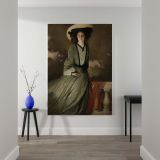 Mrs. John White Alexander - Seated Lady in Wide Hat By John White Alexander canvas wall art - Image 2